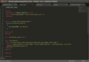 Code Snippet in Sublime