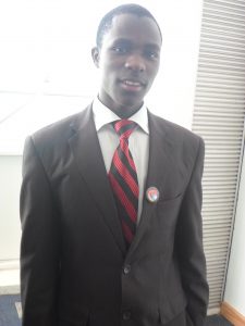 student wearing firefox badge