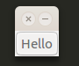 A GTK window with a button