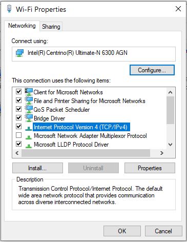 ipv4 settings