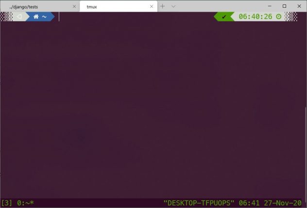 tmux terminal window