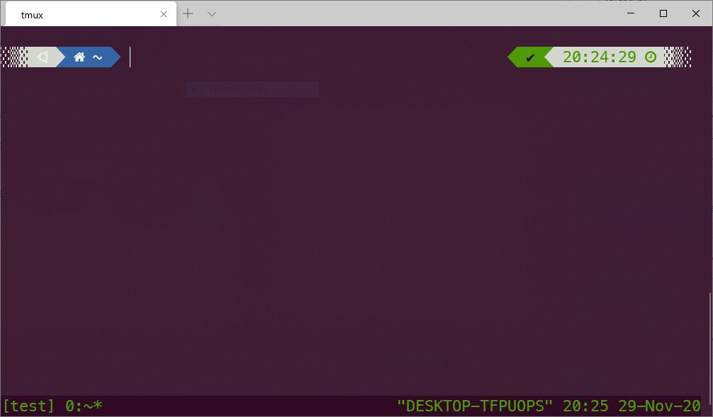 tmux session