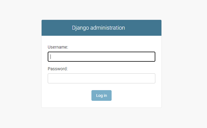 The Django Admin screen