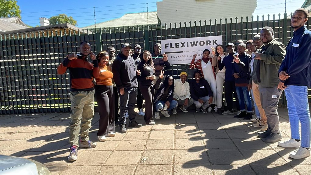 Group photo, AWS Meetup at FlexiWork
