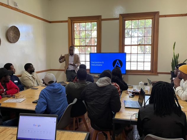 Vuyisile talking about Ansible at AWS meetup.